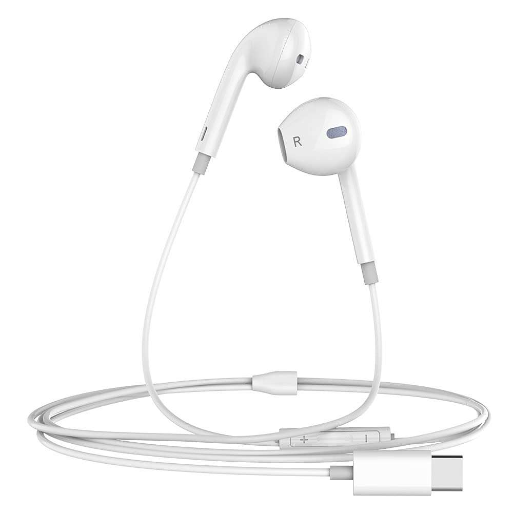 mcdodo Compatible with Smartphones HP-6070 Element Series Type-C Wired Earphones, White 1