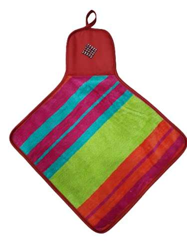 Aesthetic Hanging Towel | Classy Washbasin Towel | Single Square | Elegant Look | 100% Cotton | GSM 400 | Suitable for Washbasin & Kitchen | Washbasin Napkin Hand Towel | Set of 6 6