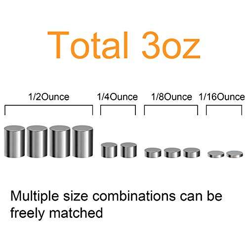 Ruisita 3 Ounces Tungsten Weights Cylinders Weights and 4 Pieces Polished Axles 3/8 Inch Incremental Cylinders Weights Speed Axles Kit Compatible with Your Car 2