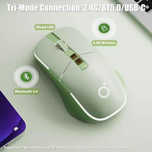 TISHLED Tri-Mode Wireless Gaming Mouse with TrI-Mode Numpad 2