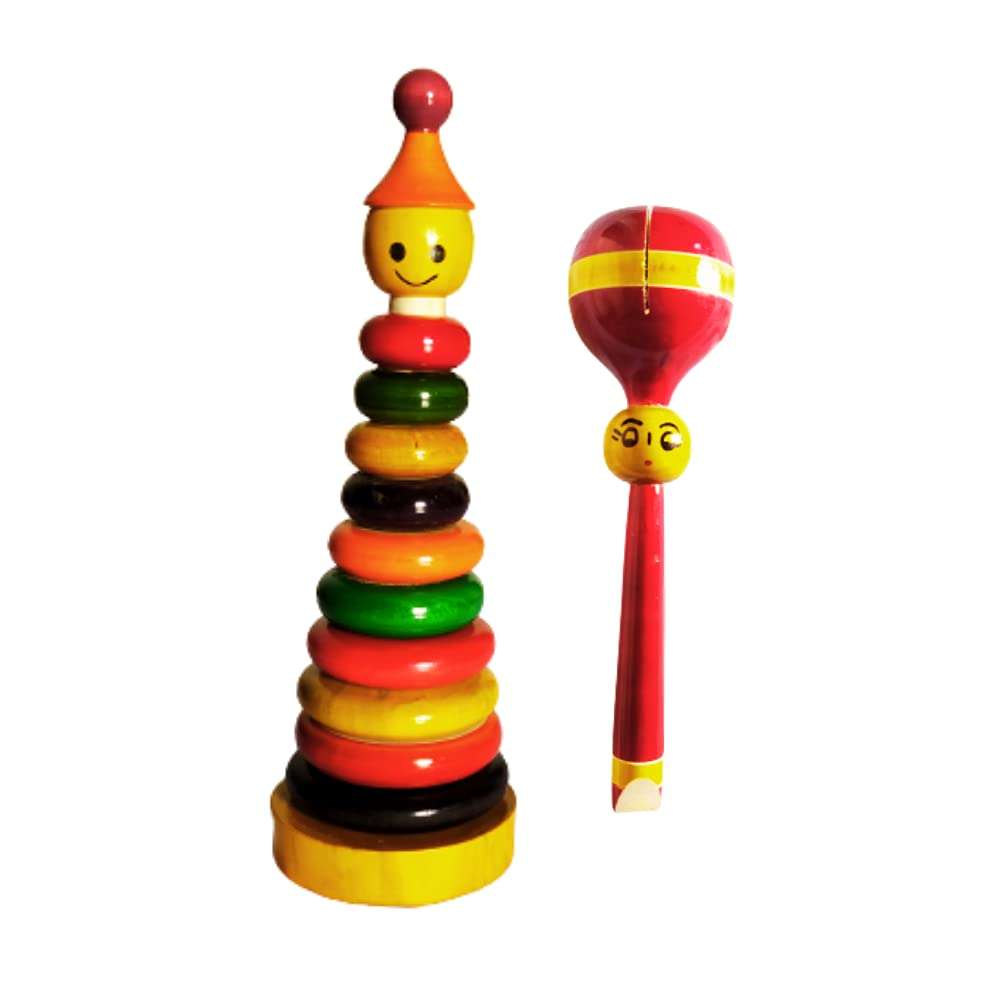 Wooden Toys | Set of 6 Toys | Style04 | Pack of (2)