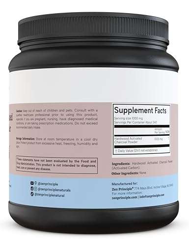 Activated Charcoal Powder only from USA Hardwood Trees. All Natural. Whitens Teeth, Rejuvenates Skin and Hair, Supports Better Digestion. Free Scoop Included. 12 oz. 2