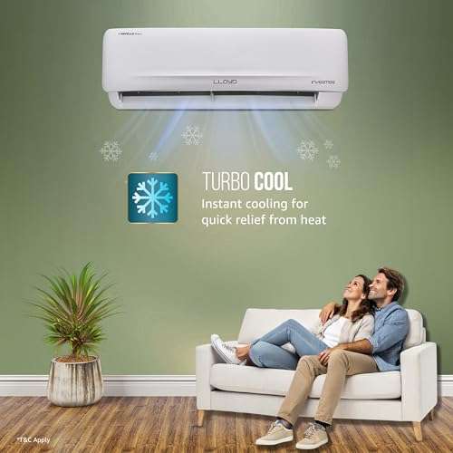 Lloyd 2 Ton 3 Star Inverter Split AC, 2026 New Star Rated (6 in 1 Convertible, Cools Up To 54°C, DG Mode, Ice Clean, Smart 4 Way Swing, Installation Check, White with Silver Deco Strip, GLS24I3GGCSR) 5