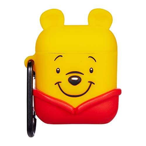 Logee Red Case for Apple Airpods 1 & 2 Charging Case,Cute Silicone 3D Cartoon Airpod Cover,Soft Protective Accessories Kits Skin with Carabiner,Character kaCases for Kids Teens Girls (Airpods 2