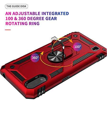 Case for Samsung Galaxy A01 Case Cover ,360 Degree Rotating Ring Holder Kickstand Case for Samsung SM-A015F/DS Galaxy A01 / SM-A015G/DS SM-A015M/DS SM-A015F SM-A015G SM-A015M Case Cover Red 3