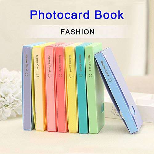 Kpop Photocard Holder Book 3 Inch Mini Photo Card Album 120 Pockets Card Stock Small Lomo Card Holder(Pink) 6