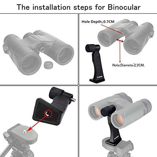 SVBONY SV110 Tripod Adapter for Binocular Camera Tripod Adapter Metal Porro Binocular Tripod Mount Adapter 3