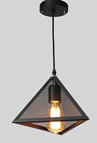 Genree Hang123 Metal Hanging Ceiling Pendant Light (Black, Standard Size) 3