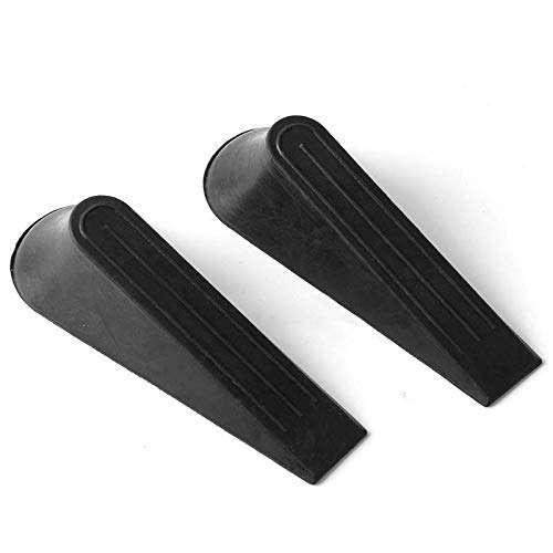 Imperial Global Door Stoppers – Pack of 4 Rubber Security Door Stops – Door Holder Stopper Wedges for All Floor Types - Heavy Duty, Durable & Non Scratching Door Jams up to 1.1 Inch (Black) 3