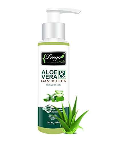LEEYA HERBALS WHITENING SKIN CARE ROUTINE REGIME CTM KIT FOR OILY SKIN WITH VITAMIN C SKIN WHITENING FACE WASH 100 Gm + ALCOHOL FREE SKIN TONER FOR OILY SKIN 100 GM + ALOEVERA GEL FOR FACE 100 Gm 4