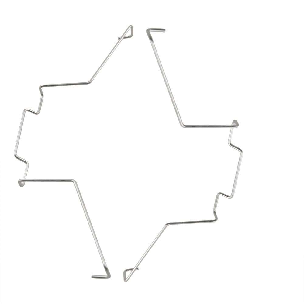 HSCGIN 6PCS Steel Wire Computer Motherboard CPU Cooler Silver Fan Retainer Clip Hook Style with 12cm Wire Fastening Computer Cooling Accessories 4