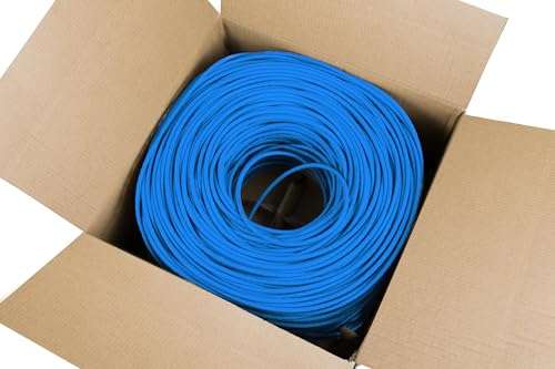 VIVO 500ft Bulk Cat6 Wire, Full Copper Ethernet Cable, 23 AWG, UTP Pull Box, LAN Network, Blue, CABLE-V017 6