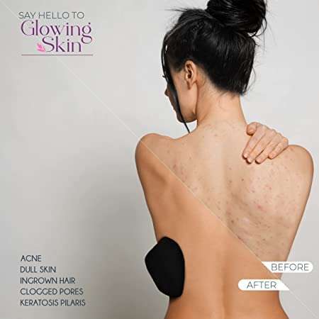 QUALIZA Exfoliating Dead Skin Removal Bath Body Glove Mitt, Deep Clean Exfoliating Tool to Remove Dead Skin and Dirt, Home Spa Exfoliating Gloves (Pack of 1) (Black) 6