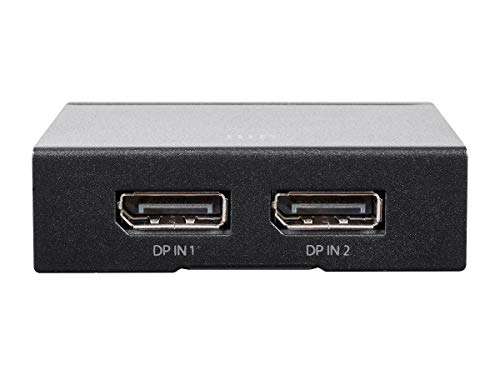 Monoprice 2x1 DisplayPort Switch, 4K@60Hz, 21.6Gbps Black 4