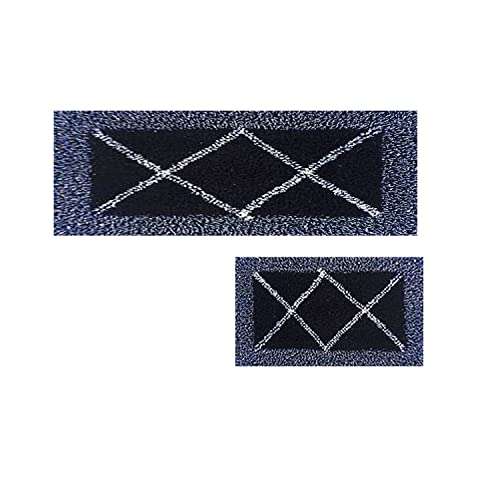 KattyHome Kitchen Runner with Bath Mat (Blue, Cotton, 40X60 cm),(16x25 inch) (44x150 cm , 40x60 cm, Blue) 2