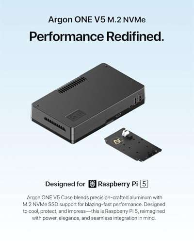 Argon ONE V5 M.2 Case for Raspberry Pi 5 (M.2 Single NVME) 2