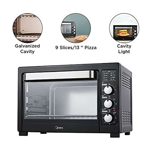 Midea MEO-40BGY1 40 Liter Oven Toaster and Grill with 4 Heating Mode, Black 2