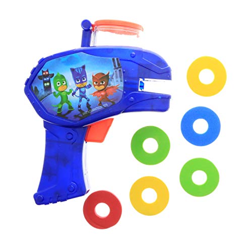 PJ Masks PJMASKS Foam Disc Launcher, Blue, Red, Yellow, Green, Medium