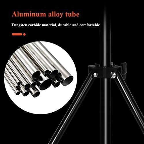 QFFL LED Ring Light Dimmable LED Ring Light Tungsten Carbide Material with Tripod and 1 Phone Holder Ring Lights for Makeup Photography Video Conferencing (Size : 68-210cm) 5