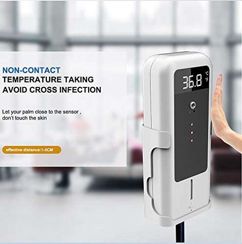 Automatic Infrared Thermometer with Hands-Free-Sanitizer – Advanced Technology – Automatic and Convenient Mechanism – Diagram Included – Power Saving – for Personal and Commercial Use 1