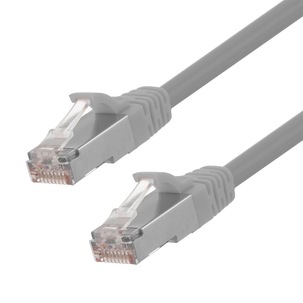 NavePoint Ethernet Patch Cable CAT6, F/UTP, 26AWG, 10 Ft, 5 Pack, Gray