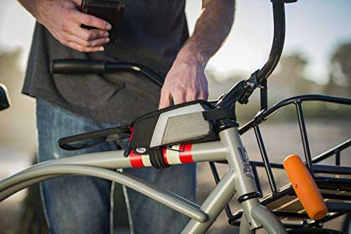 BELL Stowaway 450 Top Tube Frame Bag with Phone Storage - Black/Silver 3