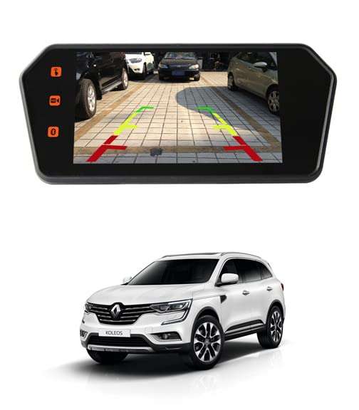 RKPSP 7inch/12V Full HD/Touch Screen MP5 Rearview Mirror Screen with 1080P Video Player/FM/USB Port/TF Card Port Screen for Koleos-2011 1