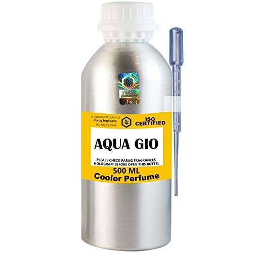 Parag Fragrances Aqua Gio Cooler Perfume 500ml (Best Quality Cooler Perfume Economic Pack) Also Useful For Aroma Diffuser Oil and All Types of Cooler Attar/Perfume/Cooler Scent 1