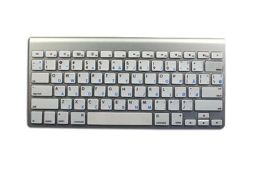 MAC NS Norwegian - English Non-Transparent Keyboard Stickers White Background for Desktop, Laptop and Notebook 6