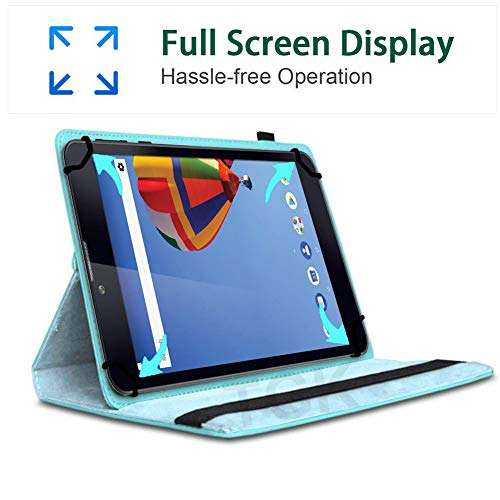 TGK Rotating Cover for iBall Slide Blaze V4 Tablet 7 inch (Sky Blue) 360 Degree Universal 3 Camera Hole Leather Stand Case 2