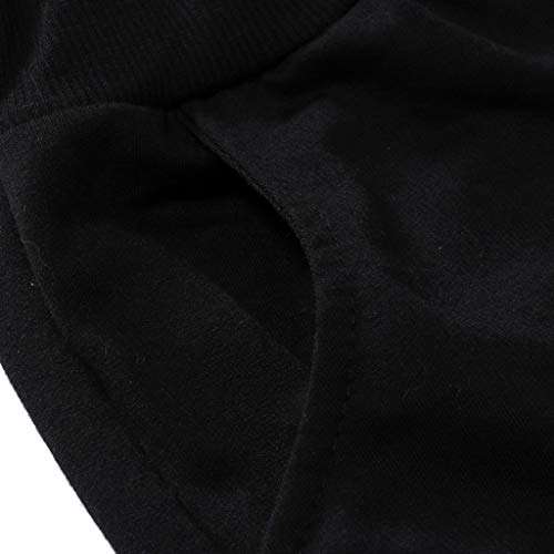 EINCcm Stripes Printed Sports Pants for Men, Elastic Waist Drawstring Trousers Slim Fit Casual Loose Joggers Trousers(Black, L) 5