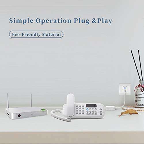 In-line DSL Filter Splitter, 3 Pack ADSL Splitter Filter RFAdapter for Telephone, Modem, Fax Machine, Landline Phones, Printer 5