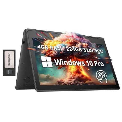 HP ProBook x360 G5 11.6" Touchscreen 2-in-1 Laptop, Intel Celeron N4020, 4GB RAM, 224GB Storage (64GB eMMC + 160GB Docking Station Set), Full-Sized Keyboard, 720p HD Webcam, Windows 10 Pro, Gray 1