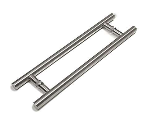 Alpha Hardware USA / 60 inches Round Bar/H-Shape/Ladder Style Back to Back Stainless Steel Push Pull Door Handle for Solid Wood, Timber, Glass and Aluminum, Full Brushed Stainless Steel Finish 1
