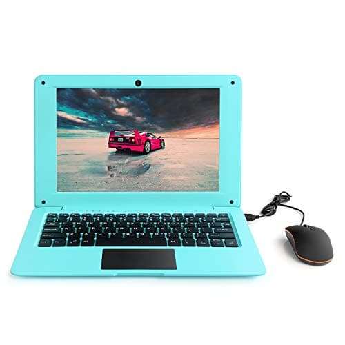 Goldengulf Portable 10.1 Inch Online Learning Laptop Windows 10 OS Pre-Installed Quad Core 32GB Netbook HDMI Webcam Office Netflix YouTube (Blue) 2