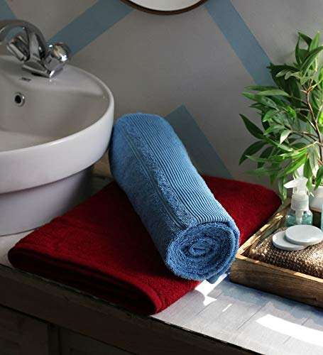 JBG HOME STORE 100% Cotton Regular Size Super Soft Bath Towels with 450 GSM for Bathroom | Premium Highly Absorbent Quick Dry Full Body Bath Towels for Men and Women, Pack of 2, 27 x 54 Inches 1