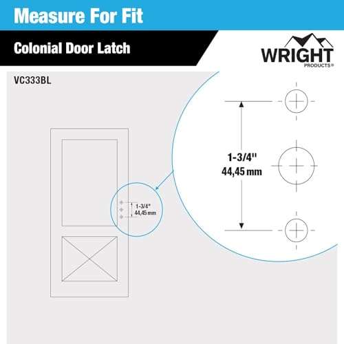 Wright Products - Colonial Tie Down Push Button Door Latch for Screen and Storm Doors, Black 2