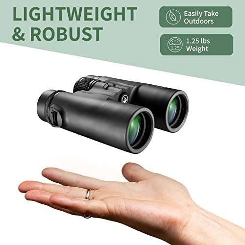Gosky 10x42 Roof Prism Binoculars for Adults, HD Professional Binoculars for Bird Watching Travel Stargazing Hunting Concerts Sports-BAK4 Prism FMC Lens-with Phone Mount Strap Carrying Bag 4