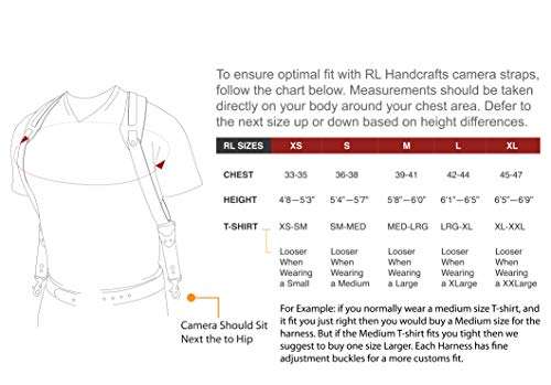 Rebel Dual Handmade Leather Camera Harness, Sling & Strap RL Handcrafts. DLSR, Mirrorless, Point & Shoot Made in The USA (X-Large, Burgundy) 4