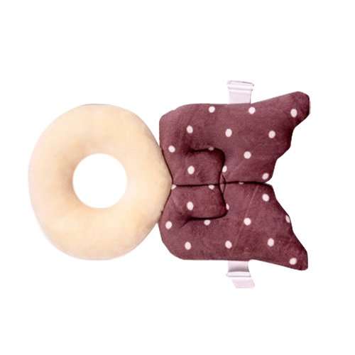 Futaba Drop Resistance Head Protection O-Shaped Baby Pillow - Brown 4