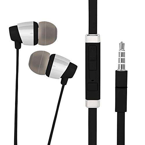 Headphones Earphones for Vivo V11 Pro Original Earphone Wired Stereo Deep Bass Head Hands-Free Headset Earbud with Built in-line Mic, Call Answer/End Button, Music 3.5mm Aux Audio Jack (Black)