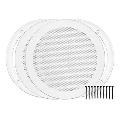 Reliable Hardware Company RH-4002-6.5-2-A White Surface Mount 6-1/2" Speaker Covers, Pair 1