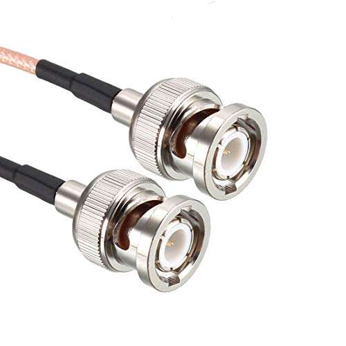uxcell BNC Male to BNC Male Coax Cable RG316 RF Coaxial Cable 50 Ohm 1 Feet 2pcs for Video Signals,CCTV,DVR,Camera 3