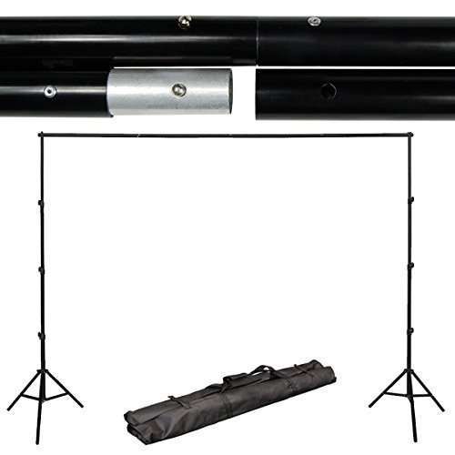 LimoStudio 10' x 8.5' Background Stand Backdrop Support System Kit + 10' x 10' 100% Cotton White Muslin Backdrop Background + 10' x 10' White Muslin Protector Photo Portrait Studio, AGG283 3