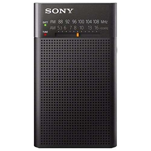 Sony ICFP26 Portable AM/FM Radio (Black) and Color in-Ear Earbud Headphones (Color May Vary) Bundle (2 Items) 2