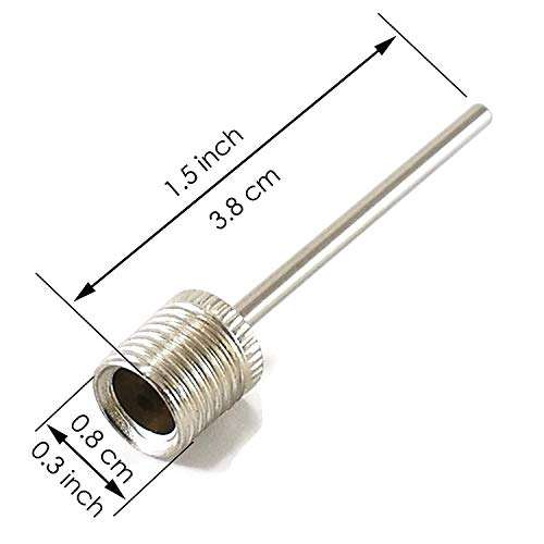 UNYBUY ® Stainless Steel Inflating Pump Needle Pin Nozzle Soccer, Basketball, Football, Volleyball| Inflatable Air Valve Adaptor| Choose Your Pack Quantity (3) 3