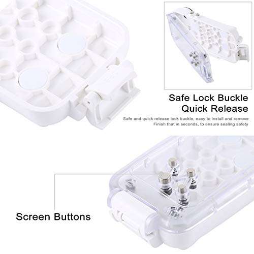 HAWEEL for Huawei P20 Diving Case, Professional [40m/130ft] Surfing Swimming Snorkeling Photo Video Waterproof Protective Case Underwater Housing for Huawei with Lanyard (P20, White) 2