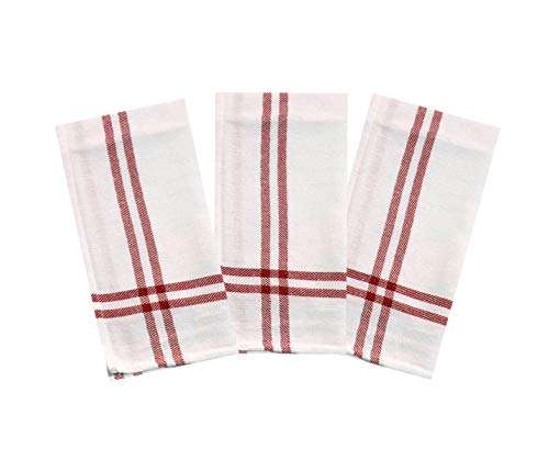 JHOME-Red and Blue Cotton Kitchen Towels (Pack of 6) 3