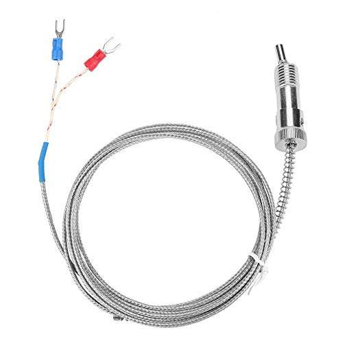 Thermocouple-Keenso Bayonet Compression Spring Type K Thermocouple Temperature Sensor Wire 0-400℃(3m) 2