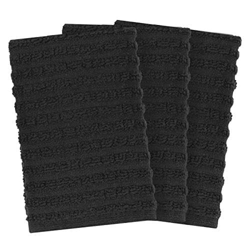 Ritz Royale Collection Dish Cloth Set, Black, 3-Piece 2
